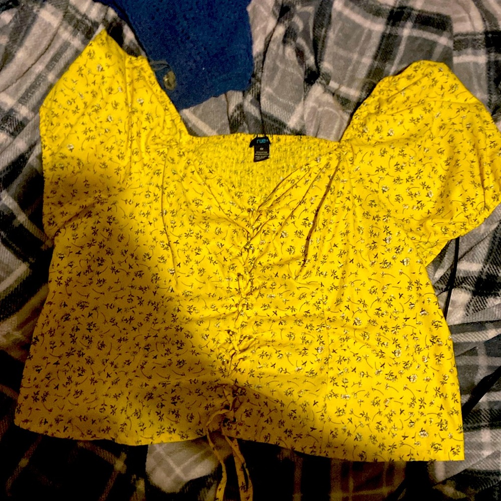 Rue 21 Yellow Crop Top